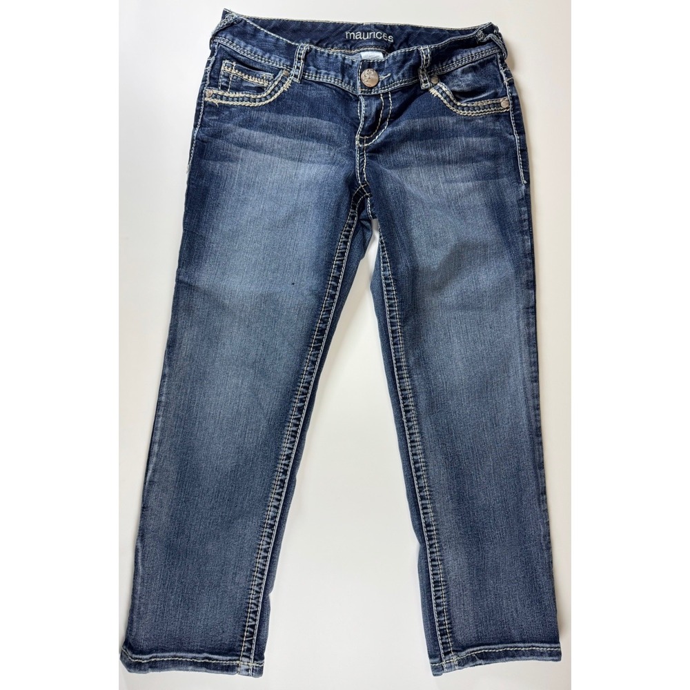 Maurices Juniors Capri‎ Jeans Size 1/2 Blue Wash Cropped
